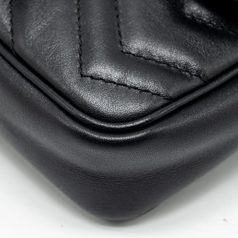 Gucci Super Mini Marmont calfskin black GHW - Barde - Image 8