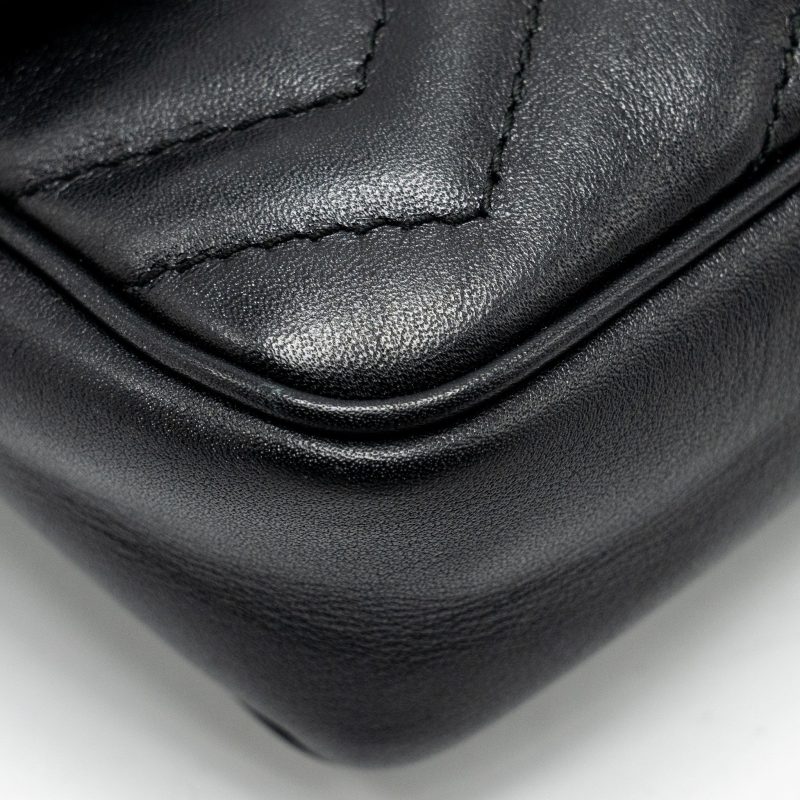 Gucci Super Mini Marmont calfskin black GHW - Barde - Image 9