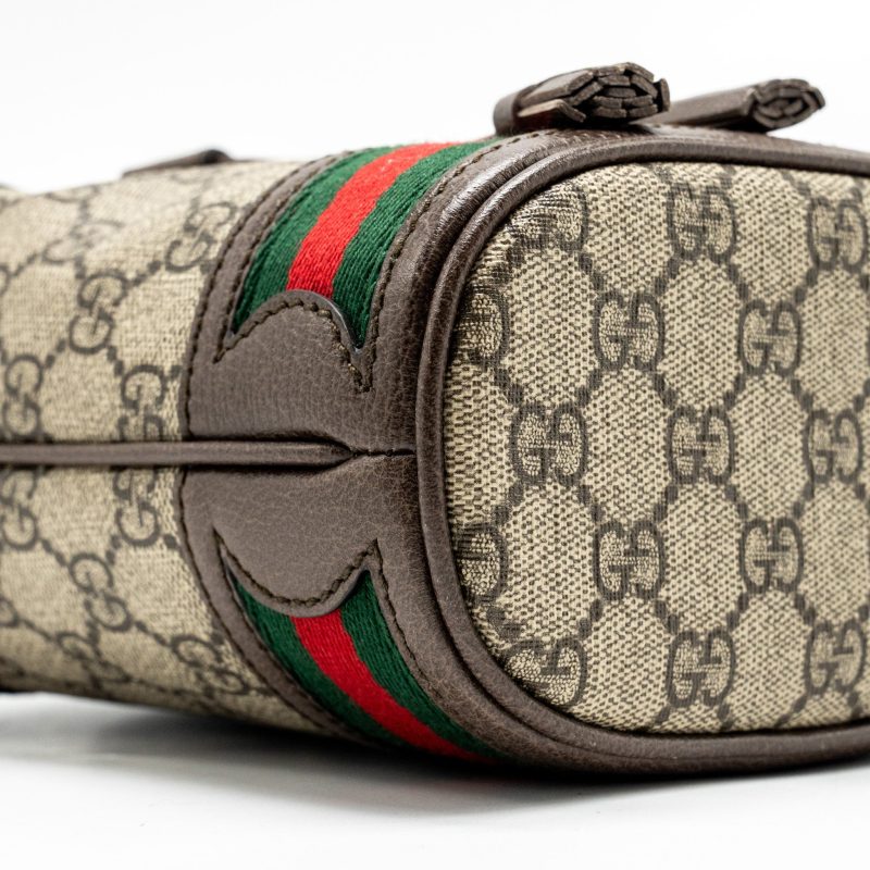 Gucci Ophida Mini Bucket Bag GG Supreme Canvas Beige / Ebony GHW - Barde - Image 6
