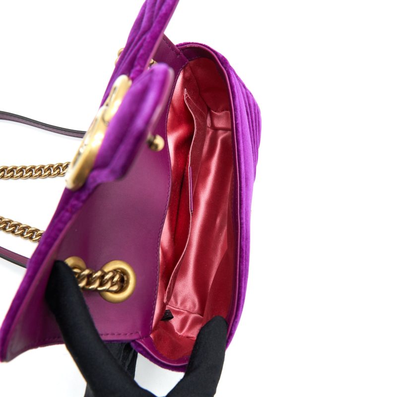 Gucci mini marmont bag Velvet Purple GHW - Barde - Image 6