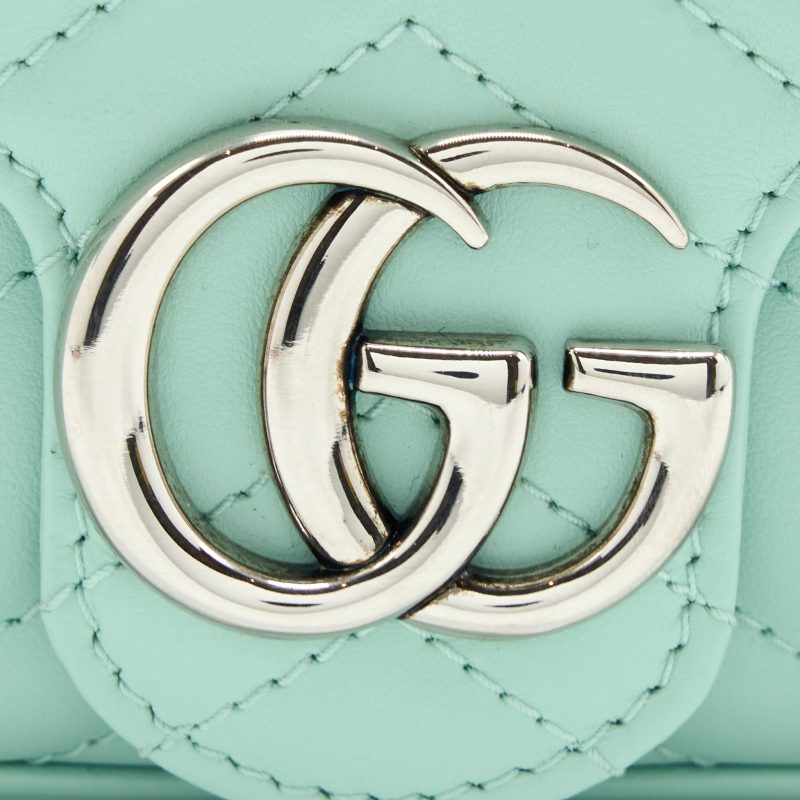 Gucci GG Marmont Super Mini Bag Calfskin Mint Green SHW - Barde - Image 6