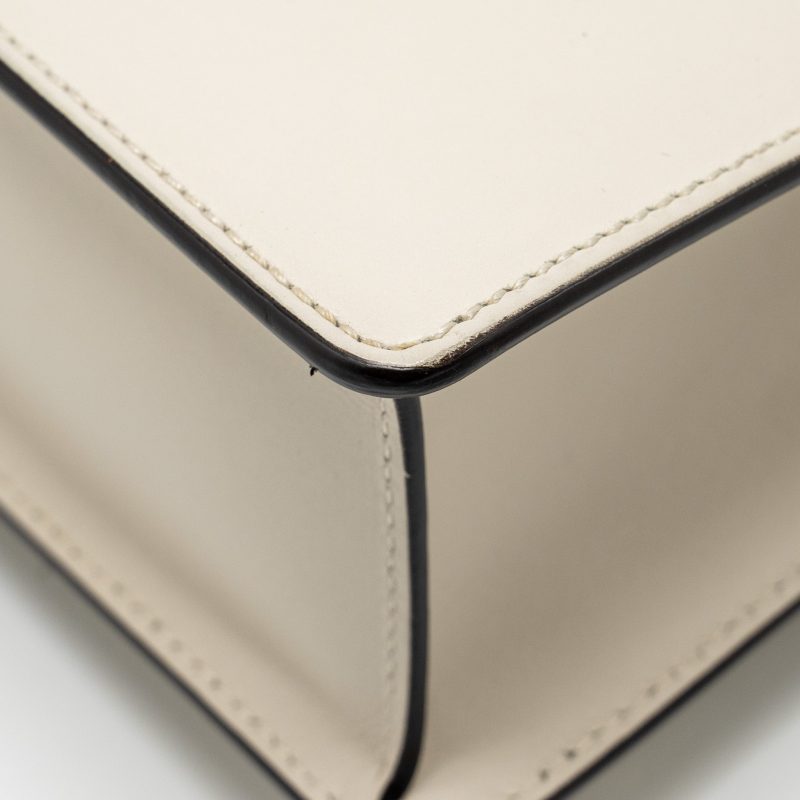 Gucci Medium Sylvie Bag calfskin white GHW - Barde - Image 10