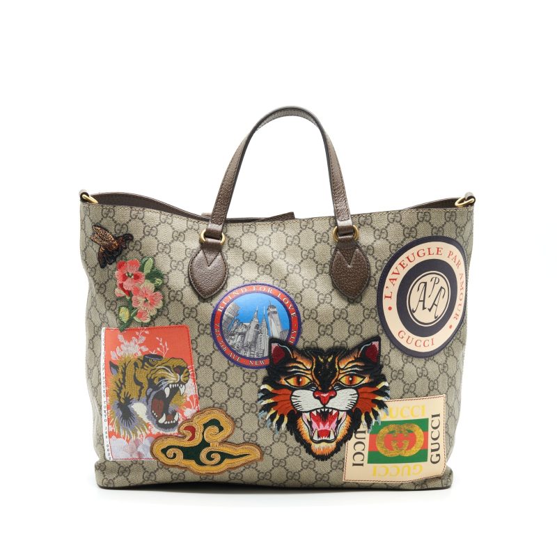 Gucci Supreme canvas tote Bag with sticker - Barde