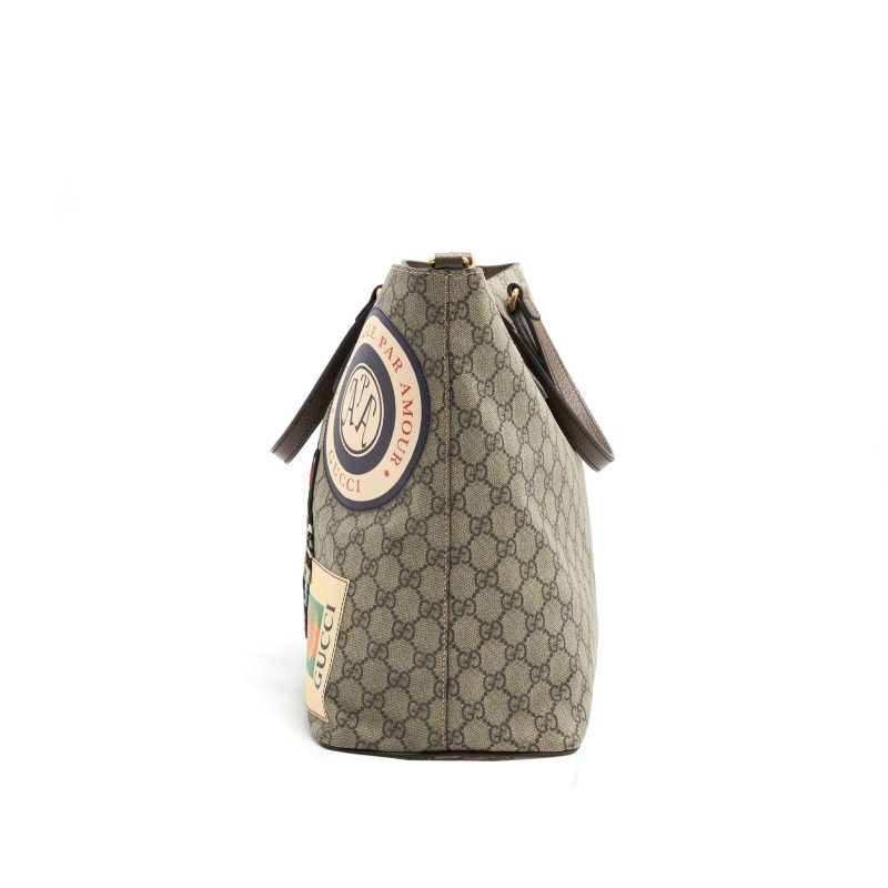 Gucci Supreme canvas tote Bag with sticker - Barde - Image 4