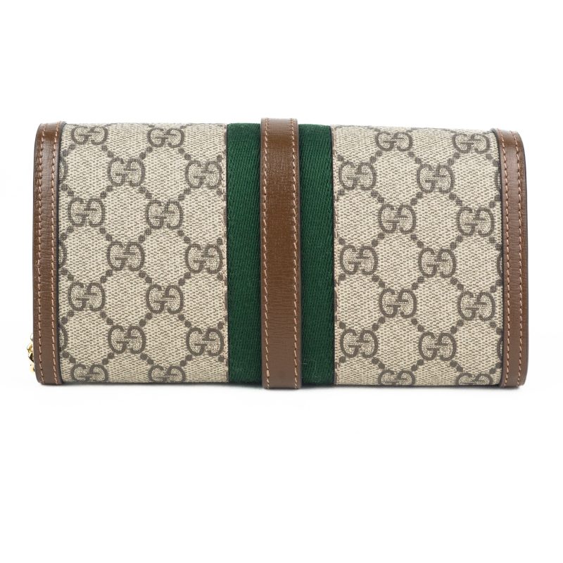 Gucci Jackie Chain Wallet in Beige and Ebony GG Supreme - Barde - Image 4