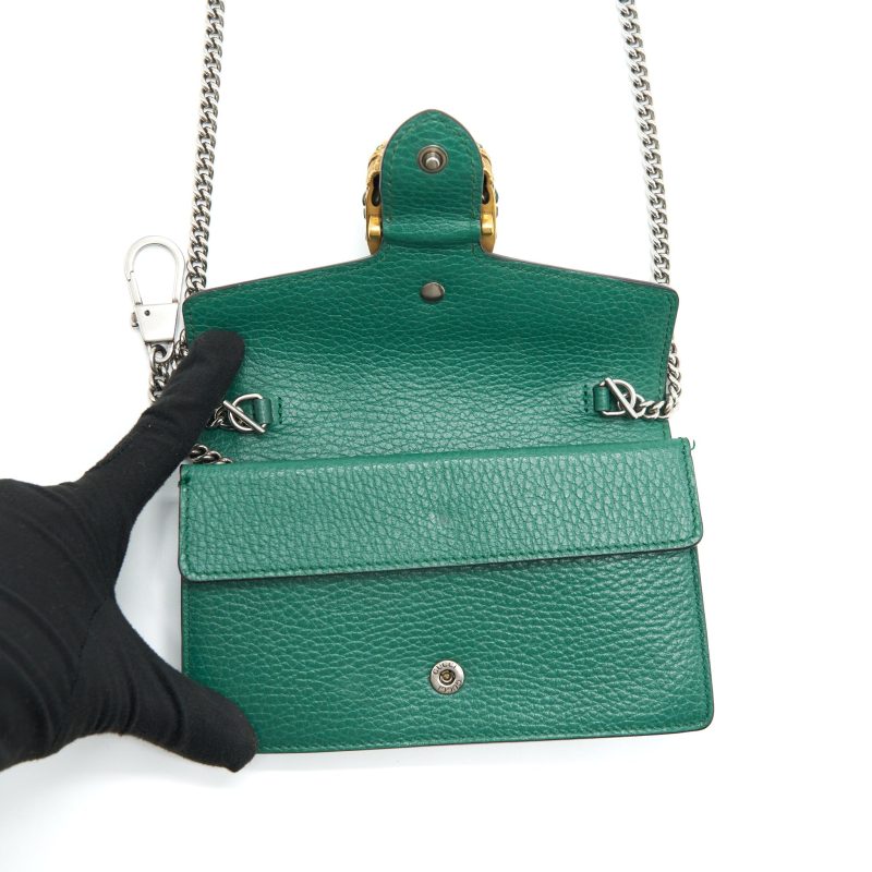 Gucci Super Mini Dionysus Green Gold And Silver Hardware - Barde - Image 9