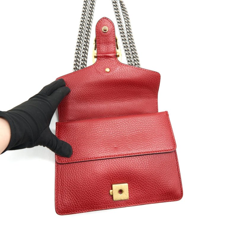 GUCCI DIONYSUS MINI LEATHER BAG RED - Barde - Image 6