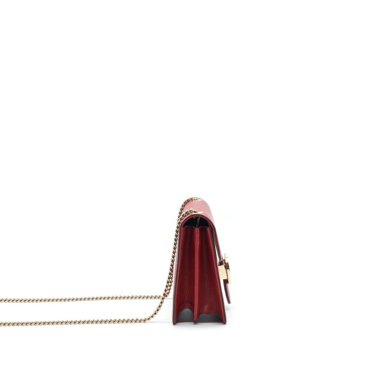 Gucci GG Interlocking Small Chain crossbody Bag Red with LGHW - Barde - Image 3