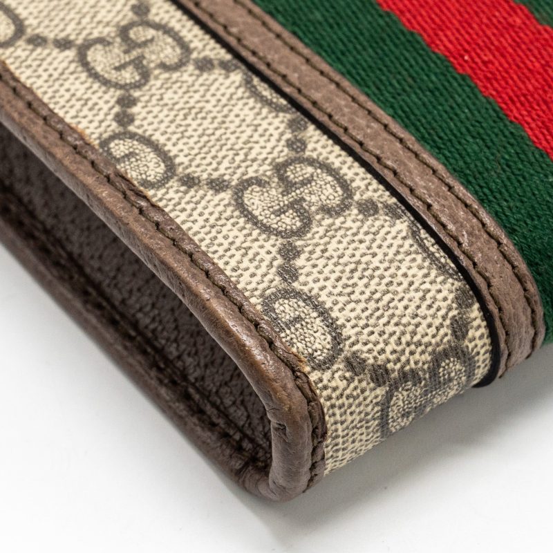 Gucci Ophidia GG vertical flap mini bag GG supermen canvas / calfskin multicolour GHW - Barde - Image 8