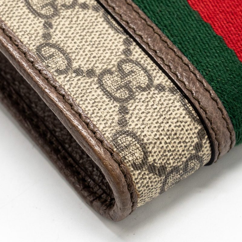 Gucci Ophidia GG vertical flap mini bag GG supermen canvas / calfskin multicolour GHW - Barde - Image 10