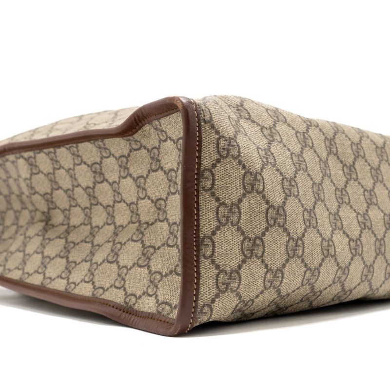 Gucci large shopping tote bag GG supreme canvas / brown GHW - Barde - Image 6