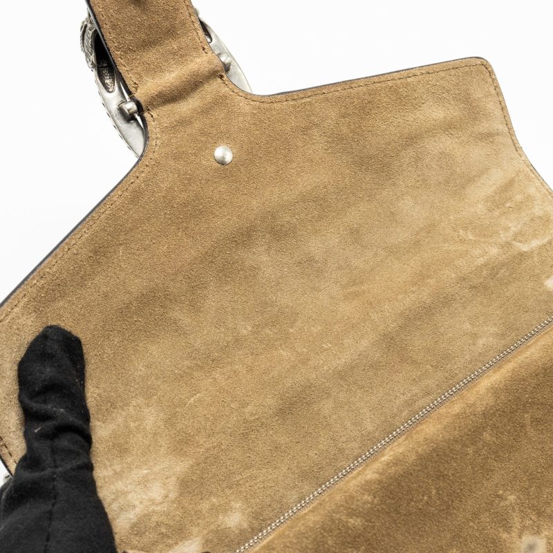 Gucci Dionysus GG shoulder bag GG supreme canvas / suede beige SHW - Barde - Image 10