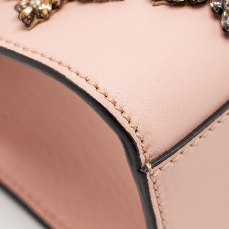 Gucci Padlock Chain Bag Crystal Stars Calfskin Pink GHW - Barde - Image 9