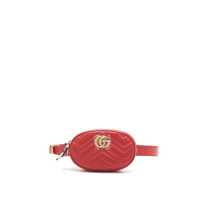 Gucci size85 GG Marmont Leather Belt Bag Red - Barde