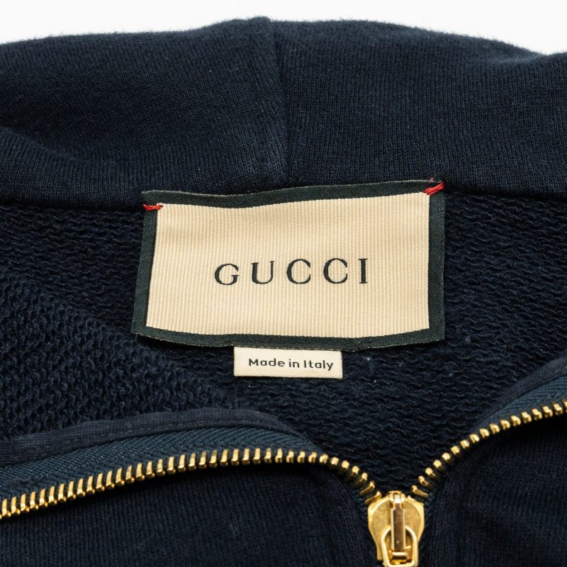 Gucci Size S Graphic Print Hoodie Cotton Navy/Multicolour - Barde - Image 5
