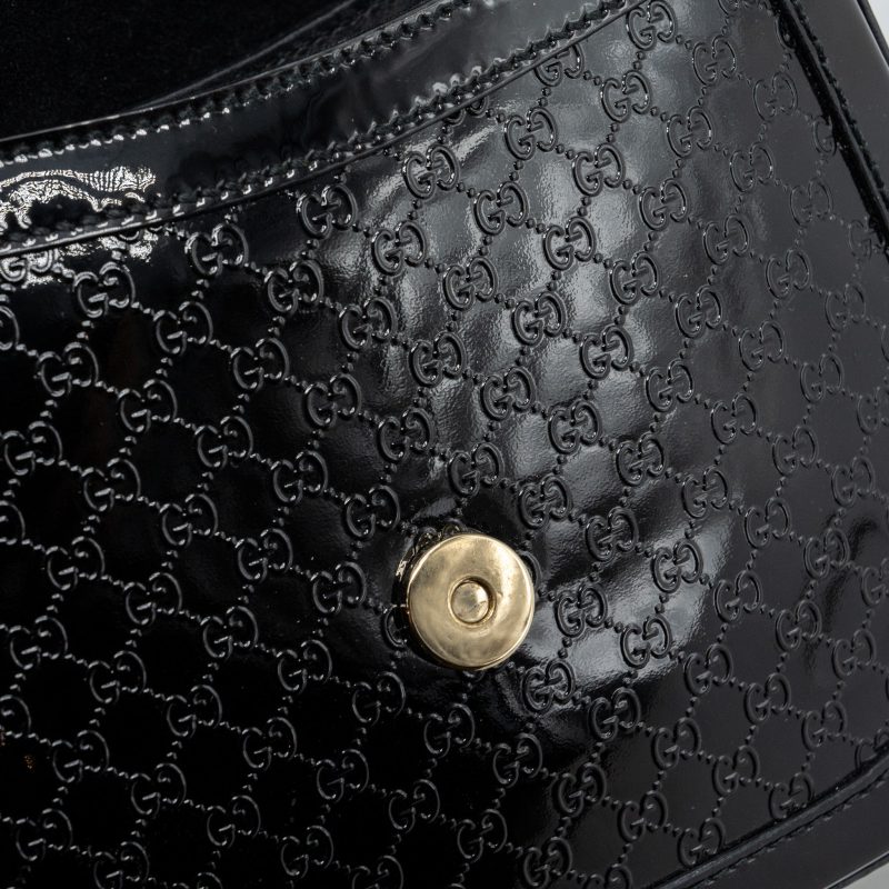Gucci messenger crossbody bag patent black LGHW - Barde - Image 10