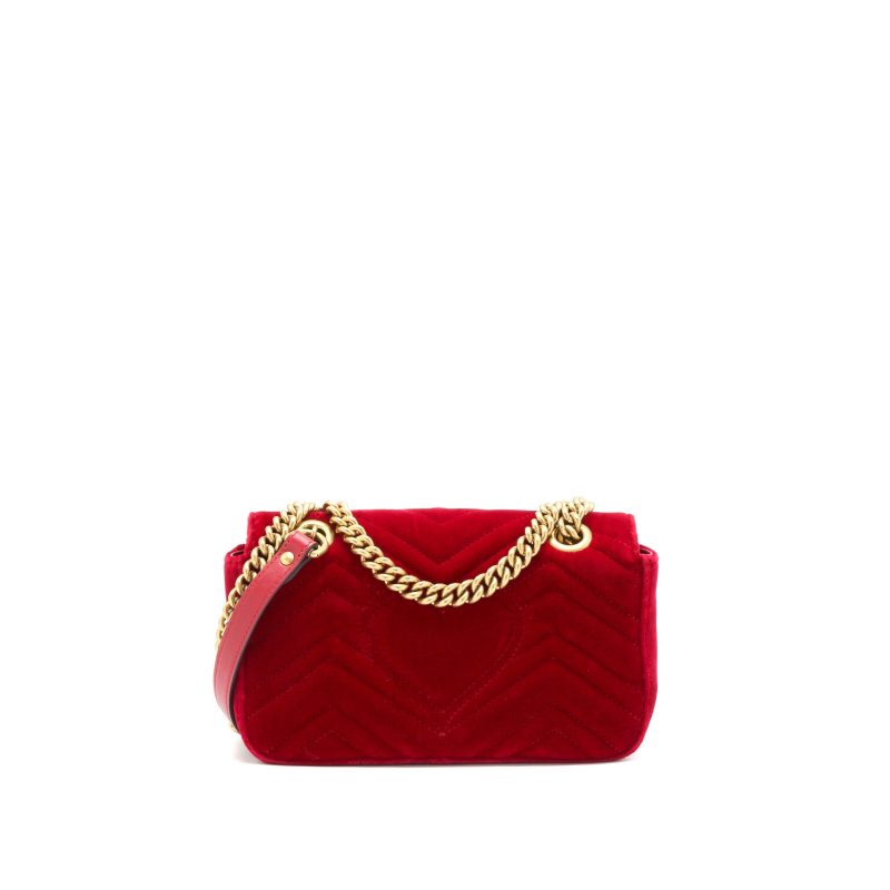 Gucci Velvet Marmont Matelasse Mini Bag - Barde - Image 2