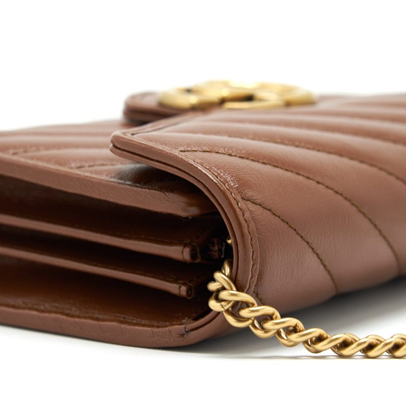 Gucci GG Marmont Matelasse Mini Bag Calfskin Brown GHW - Barde - Image 7