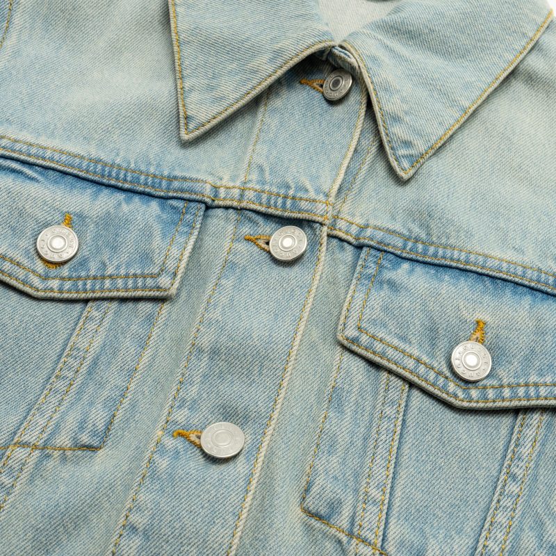 Gucci Size 36 Embroidered Tiger Cropped Denim blue Jacket - Barde - Image 5