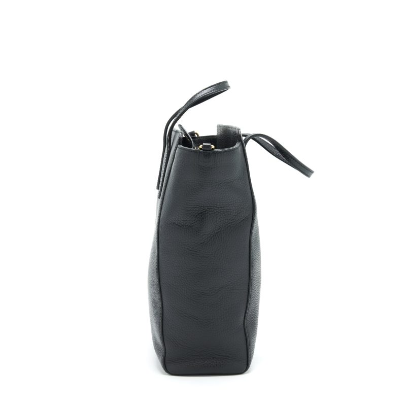Gucci Grained calfskin Tote Bag Black with long strap - Barde - Image 4