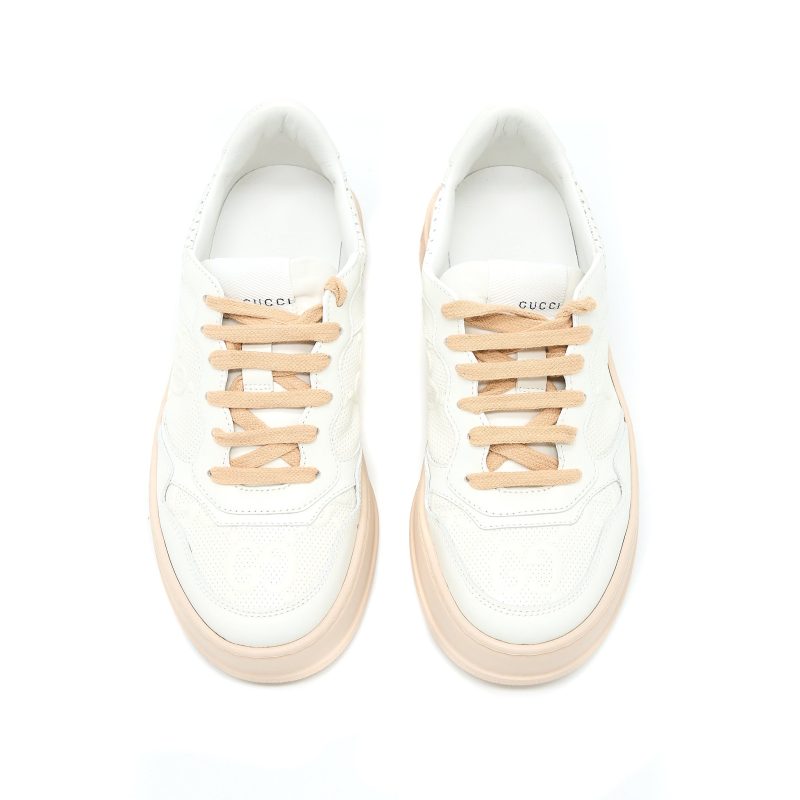 Gucci Size 36 Women’s GG Embossed Sneaker White/Pink - Barde - Image 3