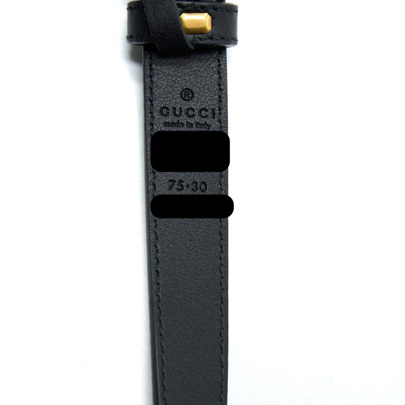 Gucci GG buckle Belt Calfskin Black Brushed GHW - Barde - Image 6