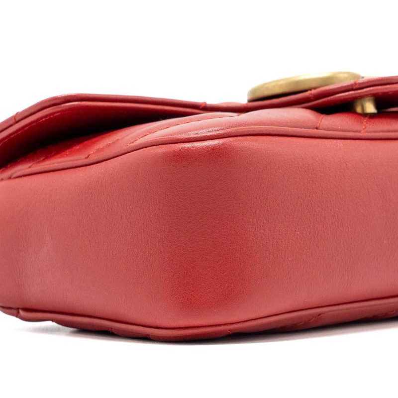 Gucci Super Mini gg Marmont calfskin Red GHW - Barde - Image 6