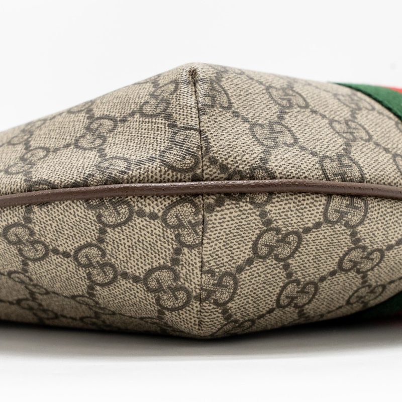 Gucci Small Ophidia Half Moon Crossbody Hobo Bag GG Supreme Canvas GHW - Barde - Image 6