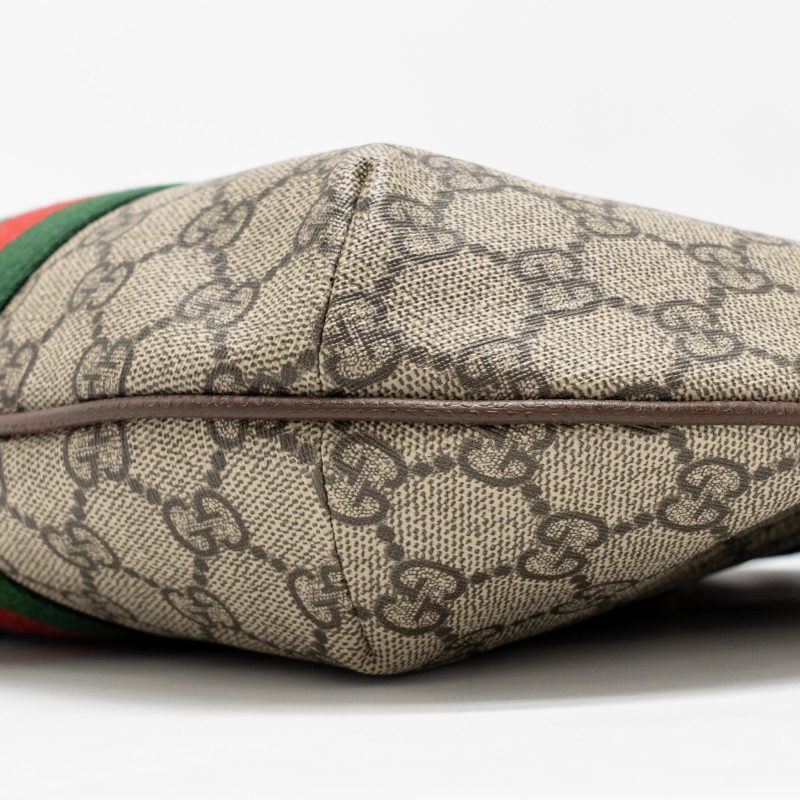 Gucci Small Ophidia Half Moon Crossbody Hobo Bag GG Supreme Canvas GHW - Barde - Image 7