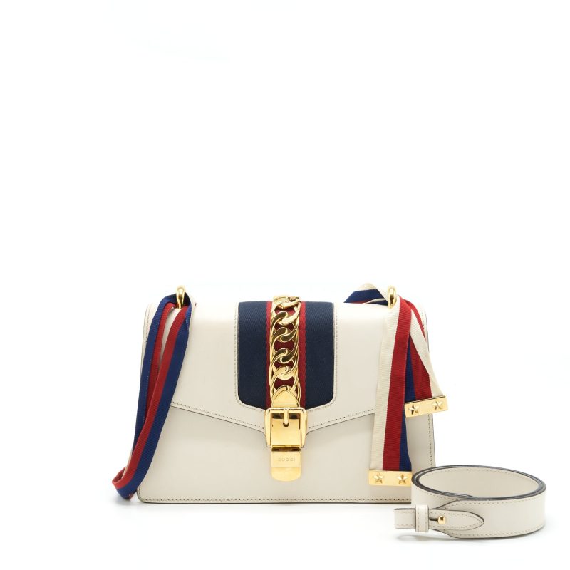 Gucci Small Sylvie Bag White GHW - Barde