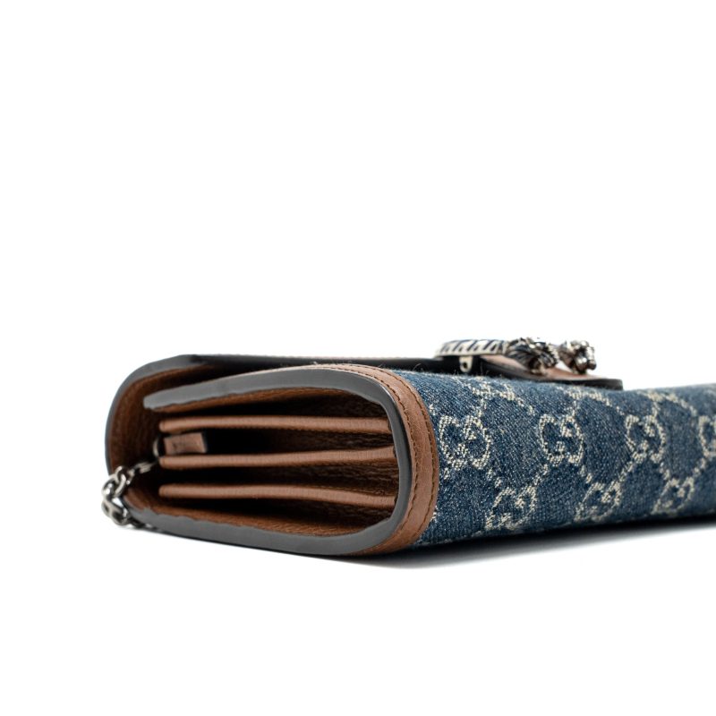 Gucci Dionysus Chain Wallet GG Supreme Denim/Leather Multicolour Hardware - Barde - Image 10