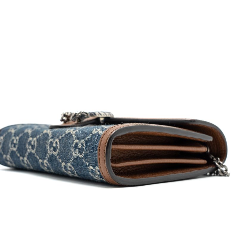 Gucci Dionysus Chain Wallet GG Supreme Denim/Leather Multicolour Hardware - Barde - Image 9