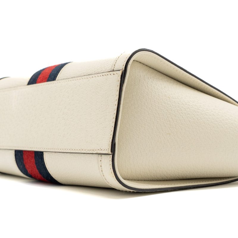 Gucci Ophidia Small Tote Bag Calfskin White/ Multicolour GHW - Barde - Image 7