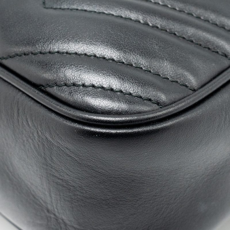 Gucci Marmont Camera Bag Calfskin Black GHW - Barde - Image 9