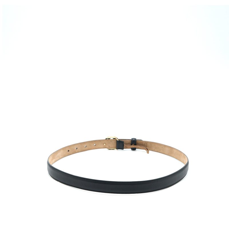 Gucci GG Logo Belt 85cm Black LGHW - Barde - Image 4