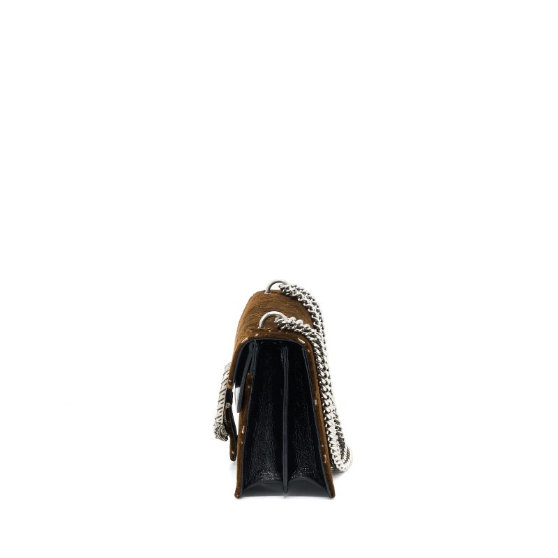 Gucci Small Dionysus GG Supreme Velvet Brown SHW - Barde - Image 4