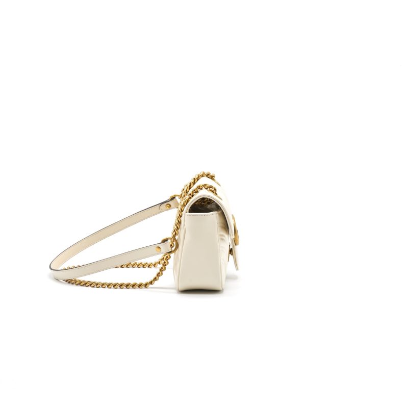 GUCCI GG MARMONT MINI BAG WHITE WITH GOLD - Barde - Image 4