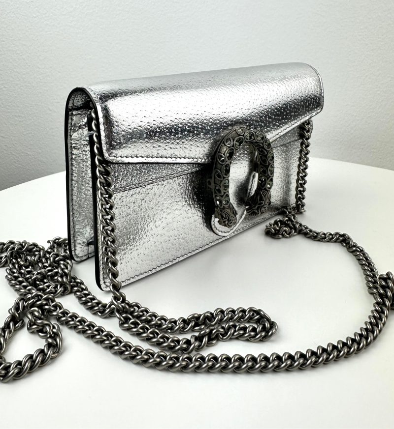 Gucci GG Dionysus Super Mini Bag Silver - Barde - Image 4