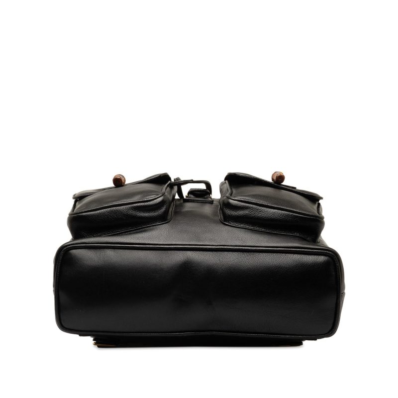 Gucci Bamboo Drawstring Leather Backpack (SHG-b7jhdk) - Barde - Image 4