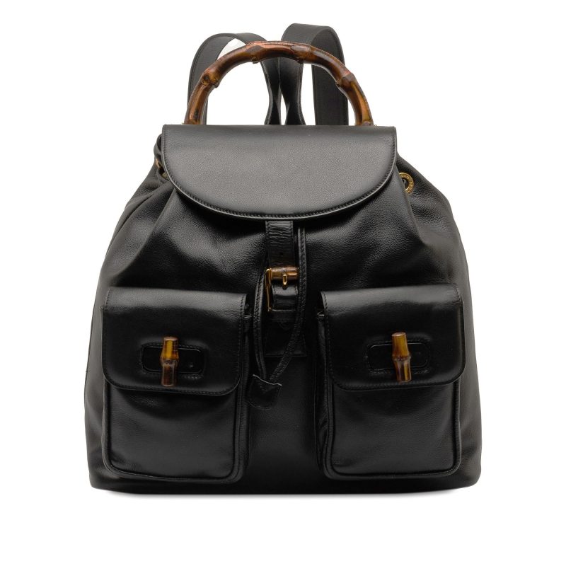 Gucci Bamboo Drawstring Leather Backpack (SHG-b7jhdk) - Barde