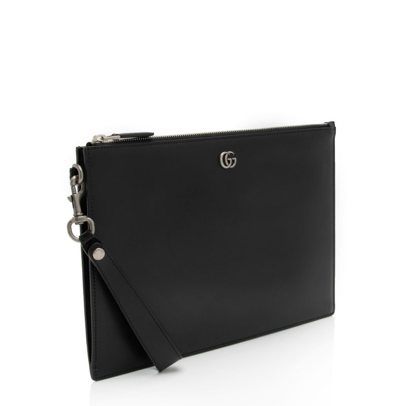Gucci Calfskin GG Marmont Zip Pouch (SHF-v6RW8N) - Barde - Image 2
