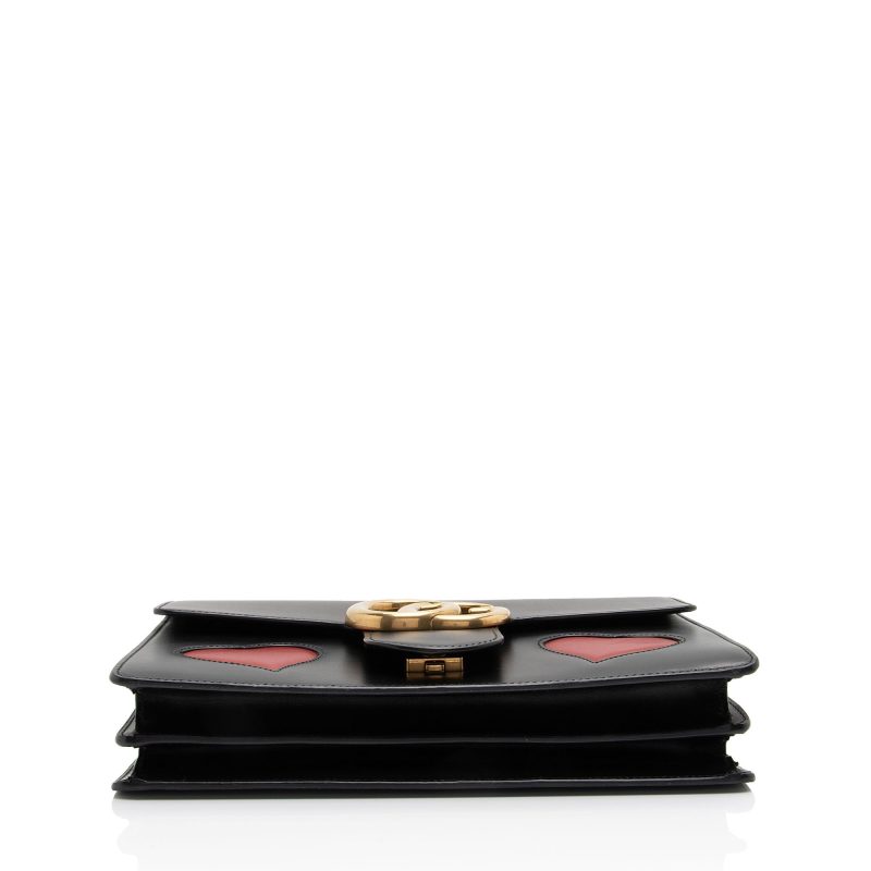 Gucci Calfskin Malaga Kid Heart GG Marmont Small Flap Bag (SHF-zpvPWY) - Barde - Image 4