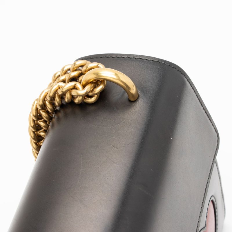 Gucci Calfskin Malaga Kid Heart GG Marmont Small Flap Bag (SHF-oXH119) - Barde - Image 10