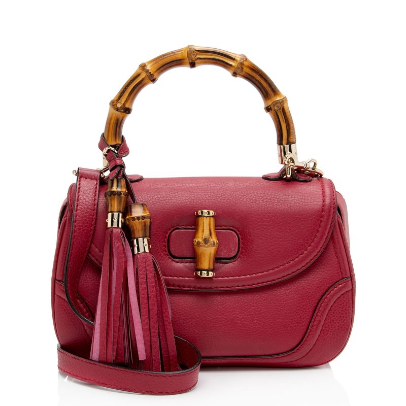 Gucci Calfskin New Bamboo Top Handle (SHF-v2KUgA) - Barde