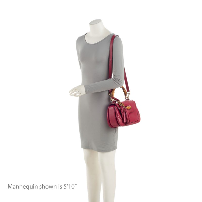 Gucci Calfskin New Bamboo Top Handle (SHF-v2KUgA) - Barde - Image 5