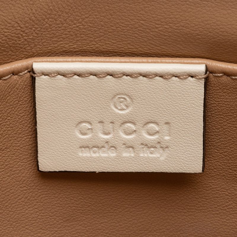 Gucci Calfskin Pearl Bee Broadway Mini Shoulder Bag (SHF-vh1WnC) - Barde - Image 8