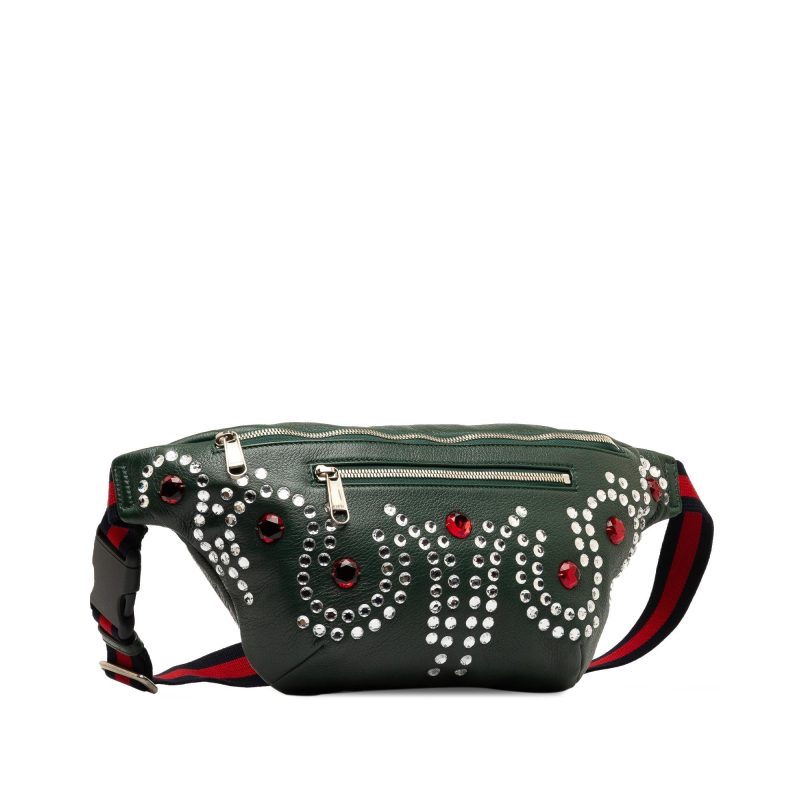 Gucci Crystal Embellished Web Belt Bag (SHG-OE46EQ) - Barde - Image 2