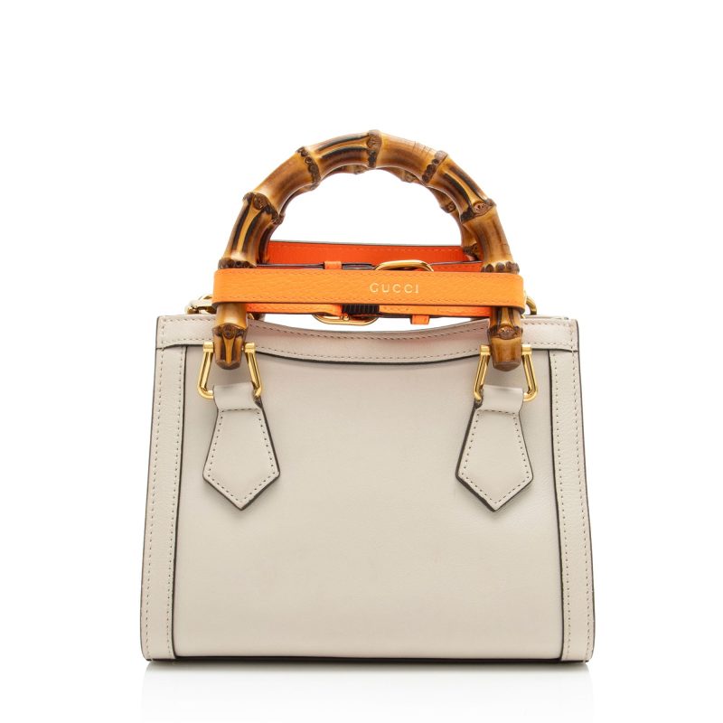 Gucci Cuir Leather Bamboo Diana Mini Tote (SHF-Mtoamr) - Barde - Image 3