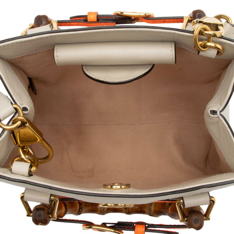 Gucci Cuir Leather Bamboo Diana Mini Tote (SHF-Mtoamr) - Barde - Image 7