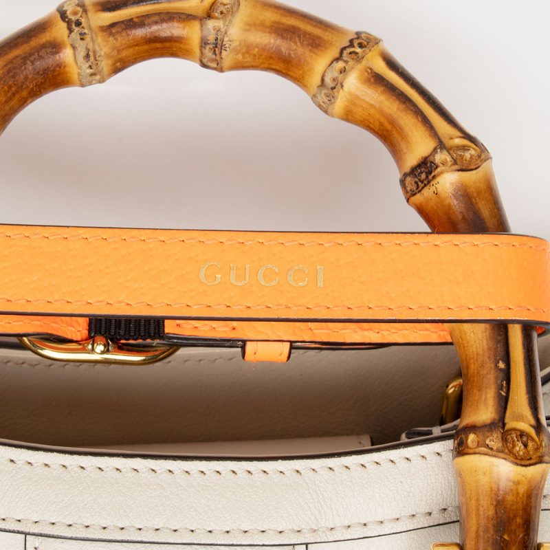 Gucci Cuir Leather Bamboo Diana Mini Tote (SHF-Mtoamr) - Barde - Image 9